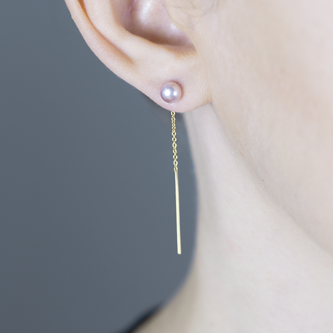 PEARL THREADER EARRINGS