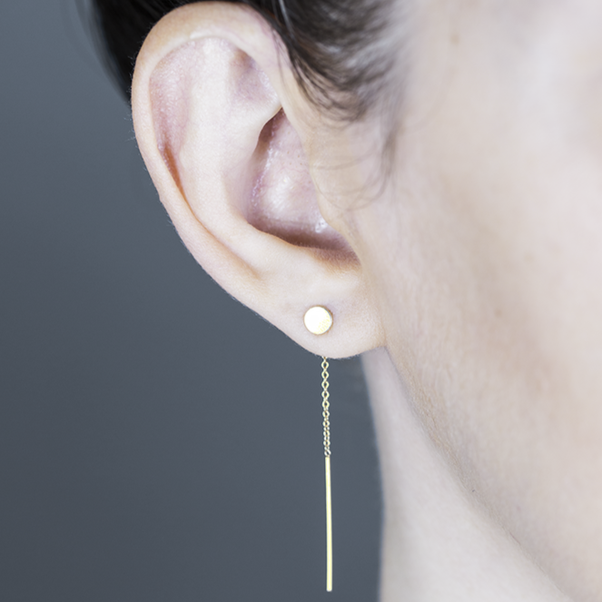 DISC THREADER EARRINGS