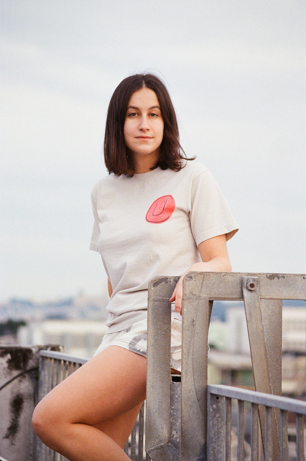 culk face tee san francisco rooftop photoshoot