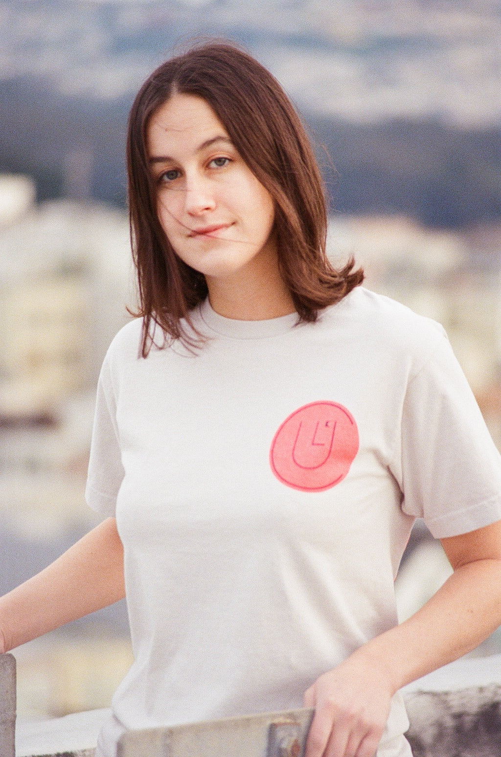 culk face tee san francisco rooftop photoshoot