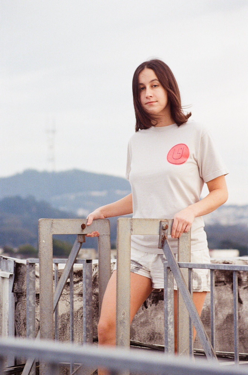 culk face tee san francisco rooftop photoshoot