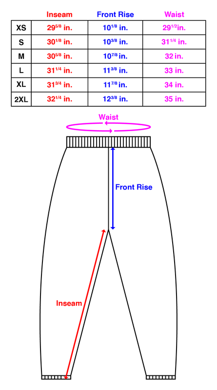 Ralph Sweatpants Size Chart