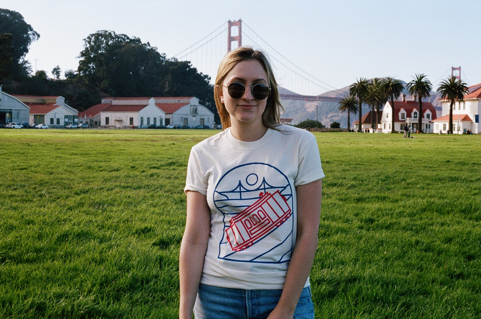 culk cable car t-shirt golden gate bridge san francisco crissy field