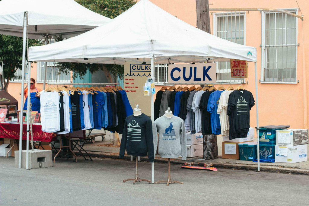 a craft vendor at the 20th street block party