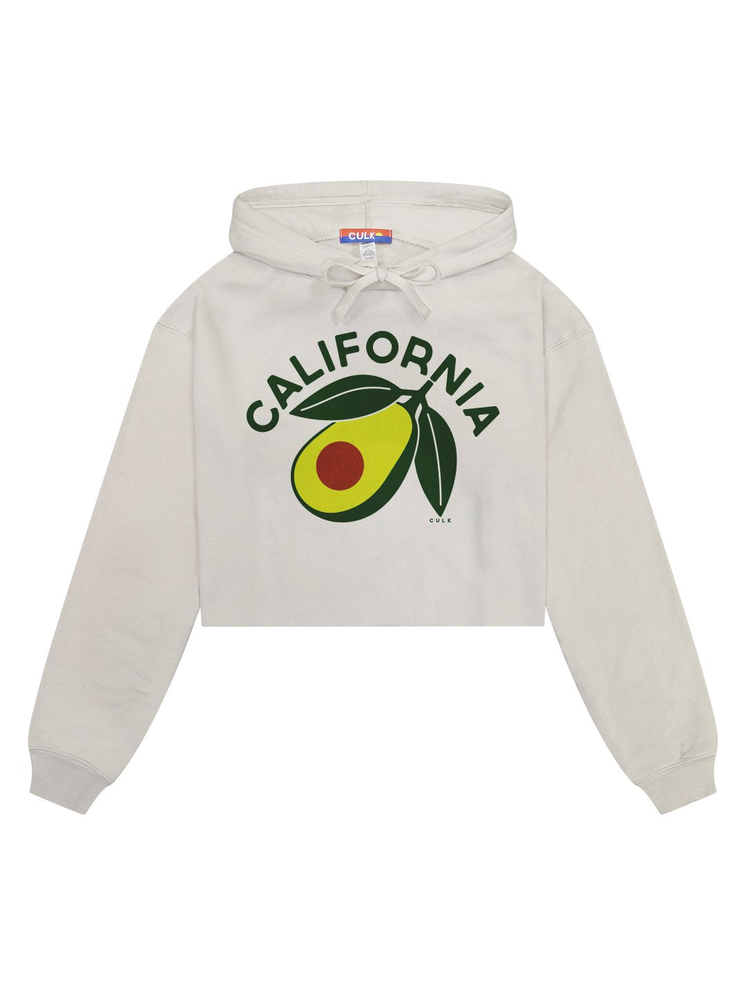 California Avocado Women's Cropped Hoodie Cream