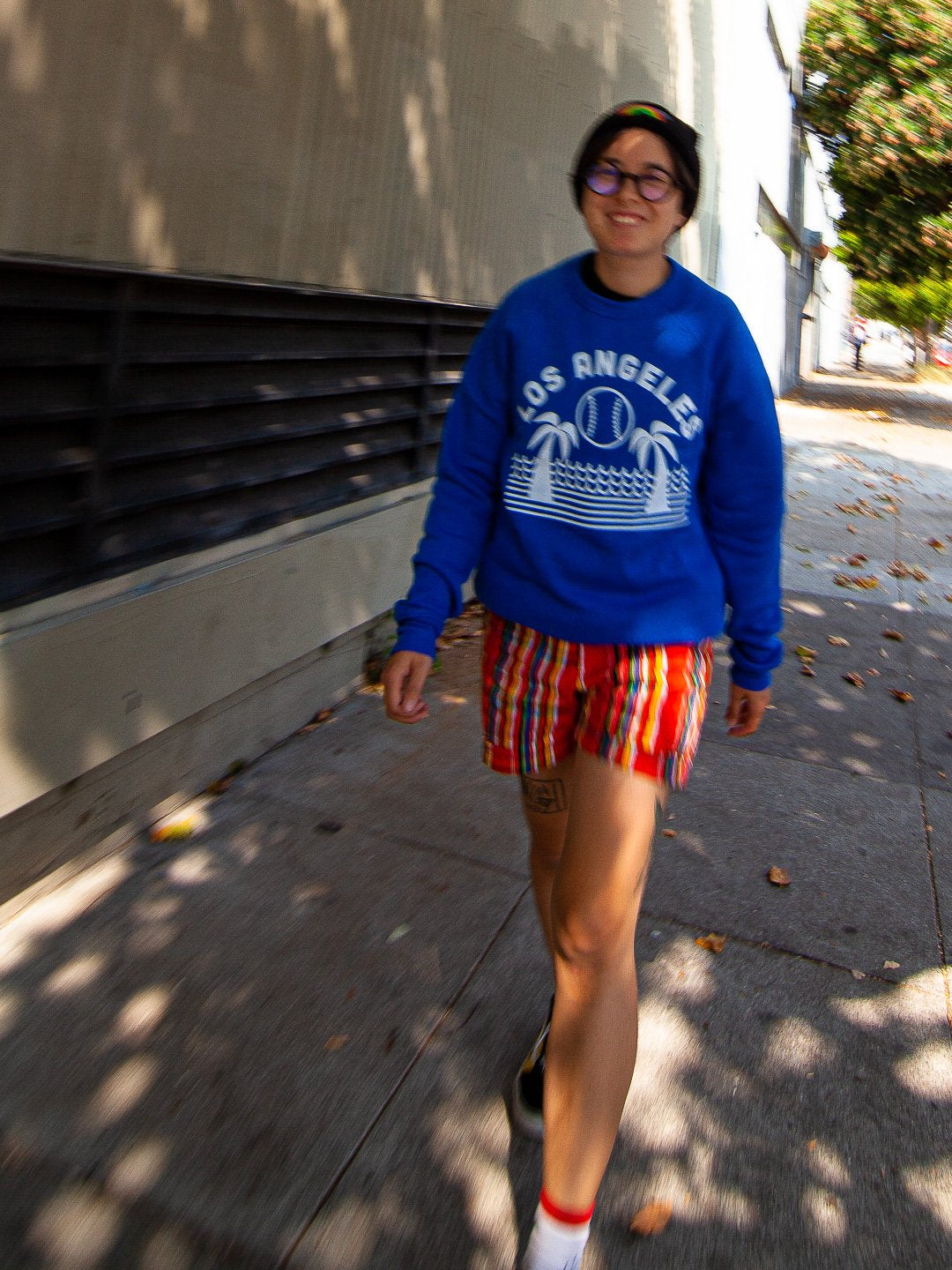 LA Baseball Crewneck Sweatshirt Royal