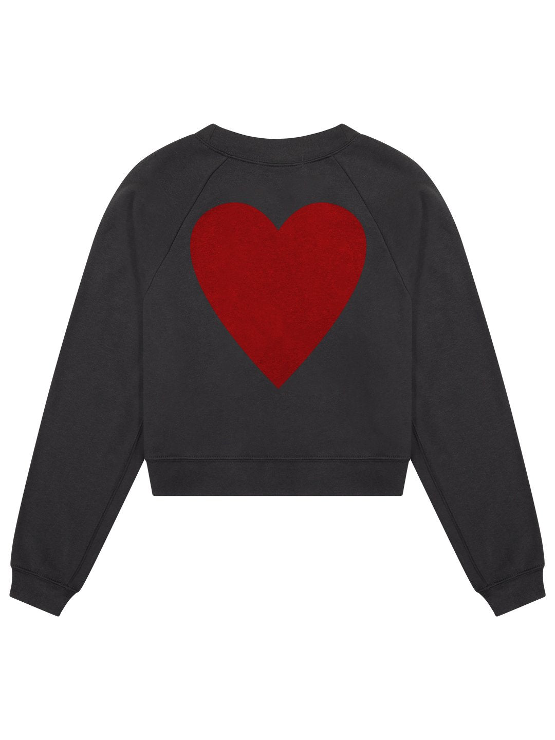 Love Women's Cropped Crewneck Sweatshirt Faded Black