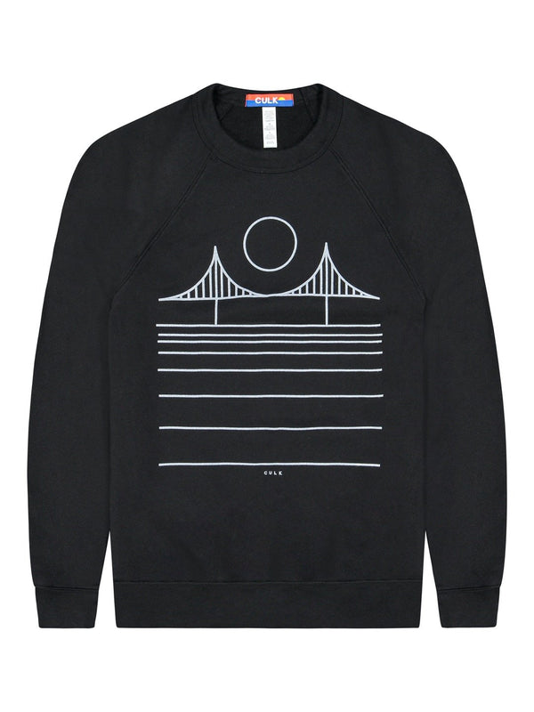 Minimal Golden Gate Bridge Crew Neck Sweatshirt | Culk