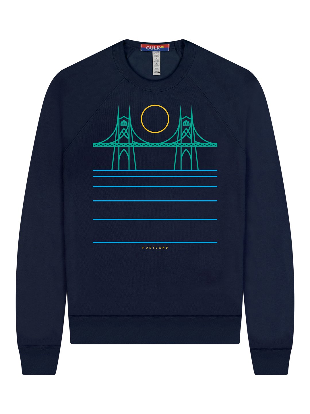 Minimal Seattle Unisex Crewneck Sweatshirt Navy - Culk