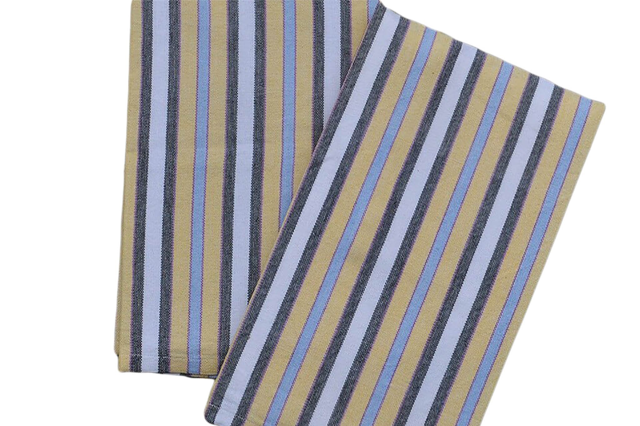 Kitchen Towels from Guatemala: Striped in Light Blue & Yellow - Jesus ...