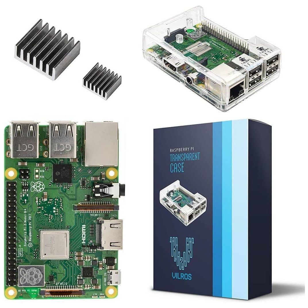Vilros Raspberry Pi 3 Model B Plus With Clear Case And 2 Heatsinks