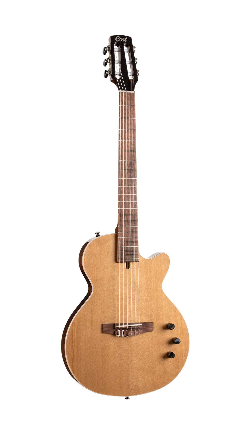 Cort Sunset Nylectric II Natural with Bag, Electro Nylon Strung Guitar for sale at Richards Guitars.