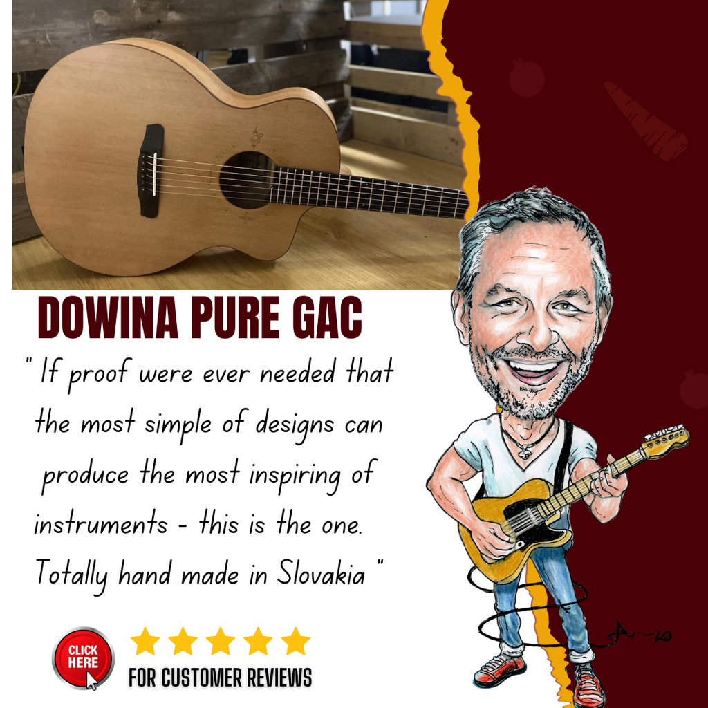 Dowina Pure.  Best Acoustic Guitar Under £1000.  Hand Made In Slovakia