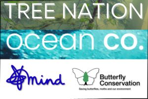Guitar Gifts That Support Tree Nation Tree Planting, Ocean Co Plastic Removal from the sea , Butterfly Conservation & MIND Charities