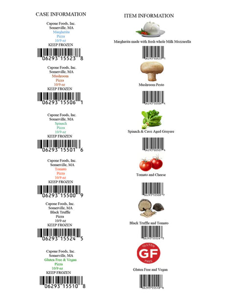 Capone Pizza sell sheet pg 2
