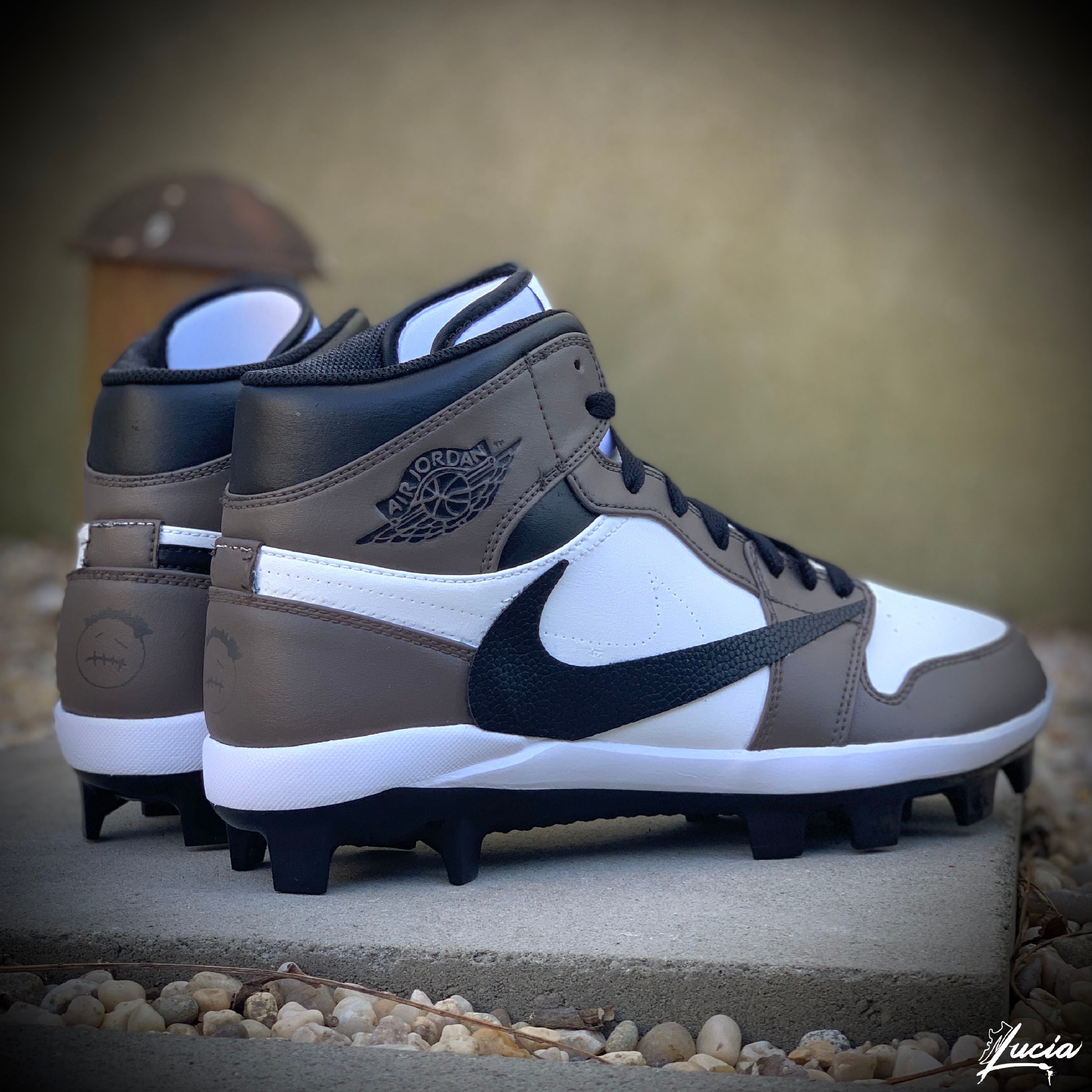 jordan 1 baseball cleats metal