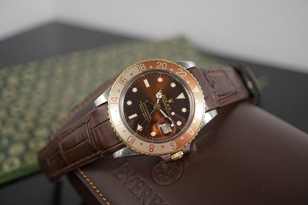 rolex root beer leather strap