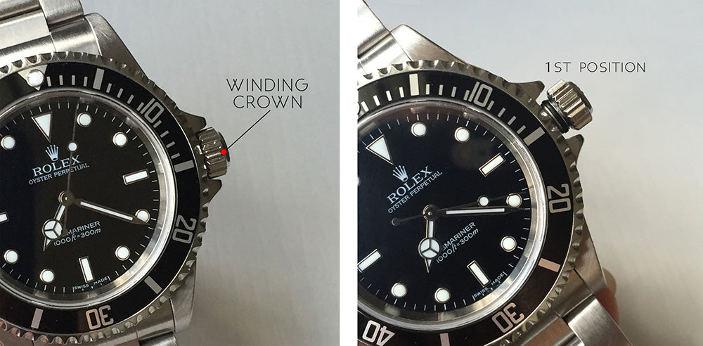 how to change date and time on rolex