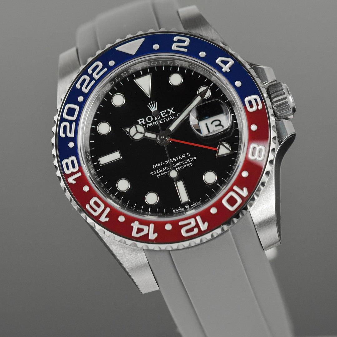 Rolex GMT Master Pepsi On Rubber Watch Band