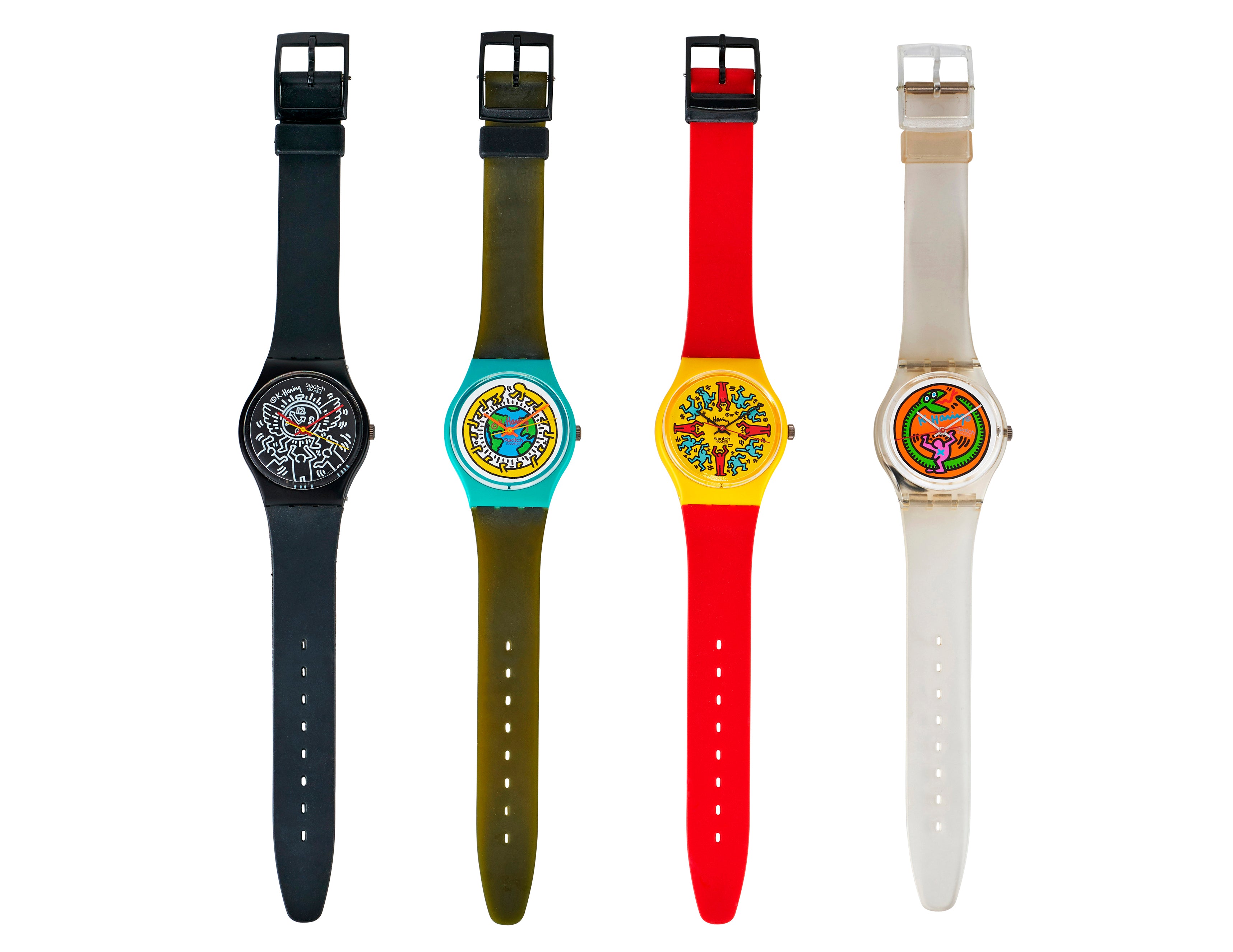 Swatch X Keith Haring four watch collaboration set