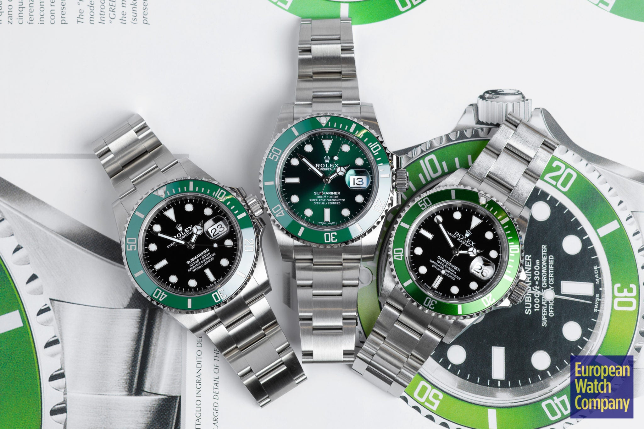 3 rolex submariner watches