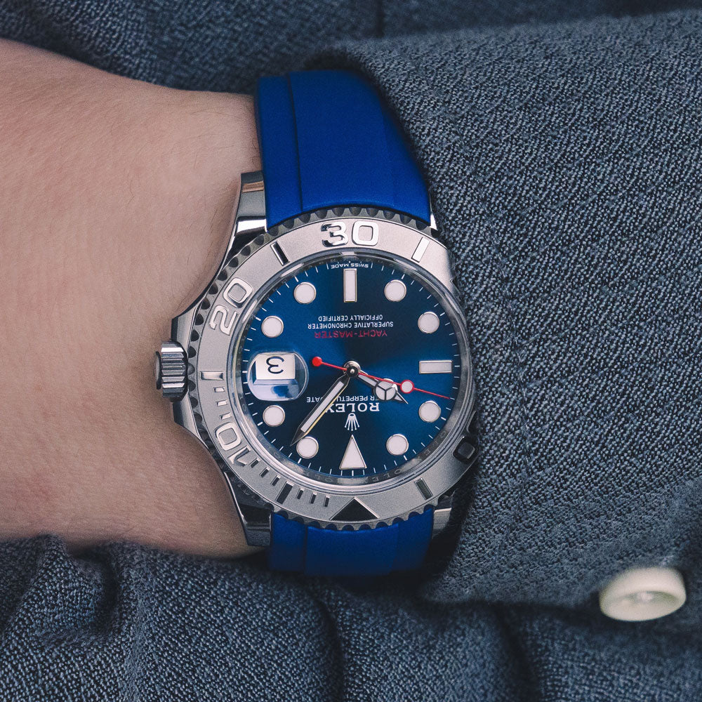 Bright Blue Strap for This Amazing Rolex Yacht Master! Yes or No