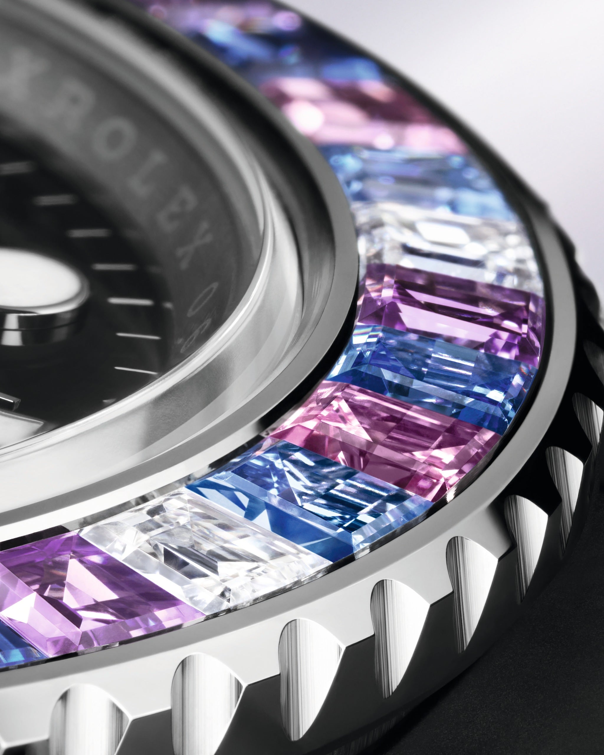 Rolex Yacht-Master Cotton Candy Bezel Close-up