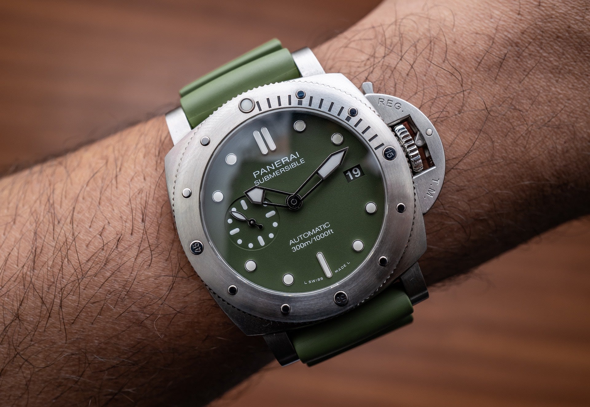 Green Panerai Submersible