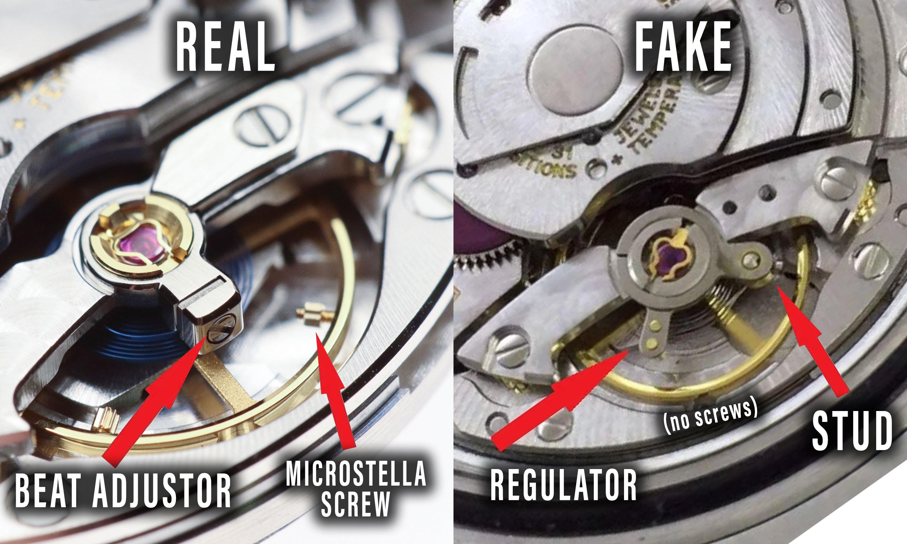 Real vs Fake Rolex Balance Free Sprung