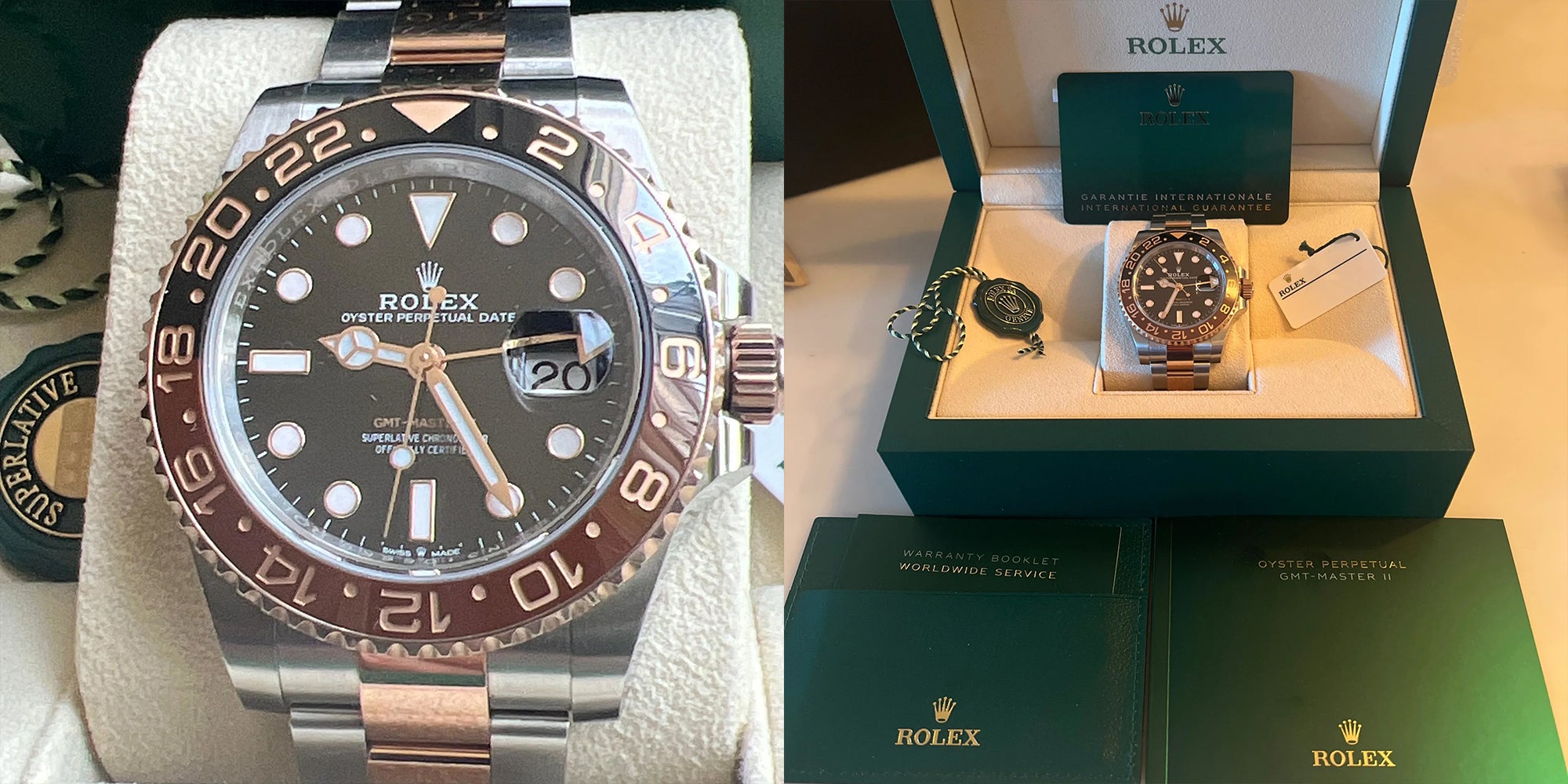 Rolex GMT-Master II Root Beer listing