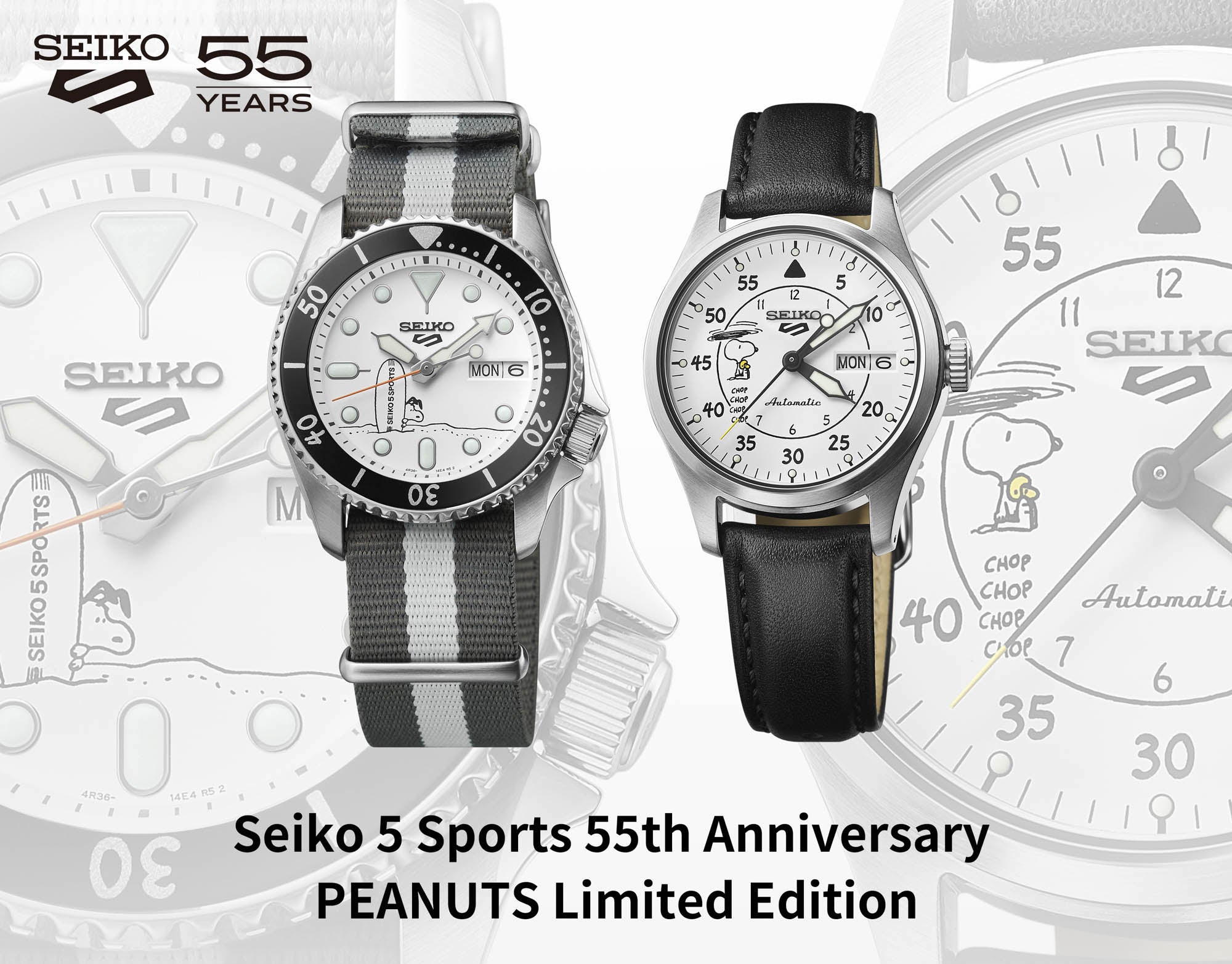 Seiko 5 Sports Snoopy Watches -- Diver and Field