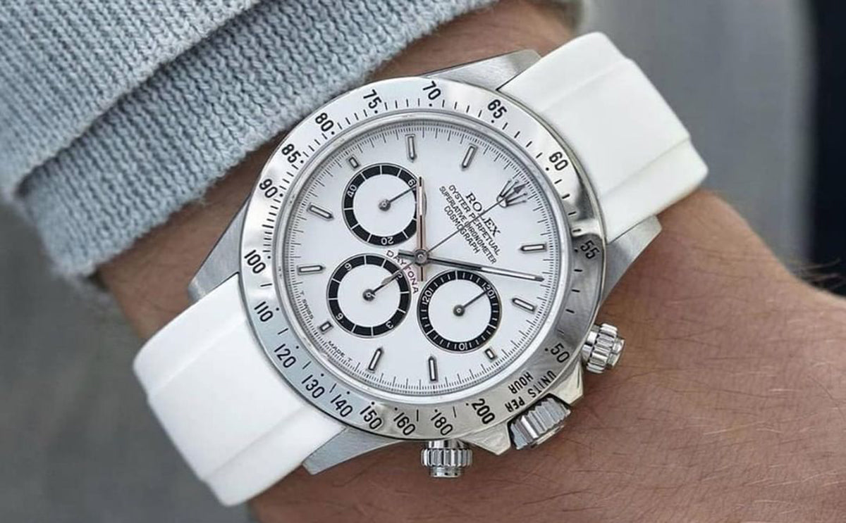 rolex white rubber strap