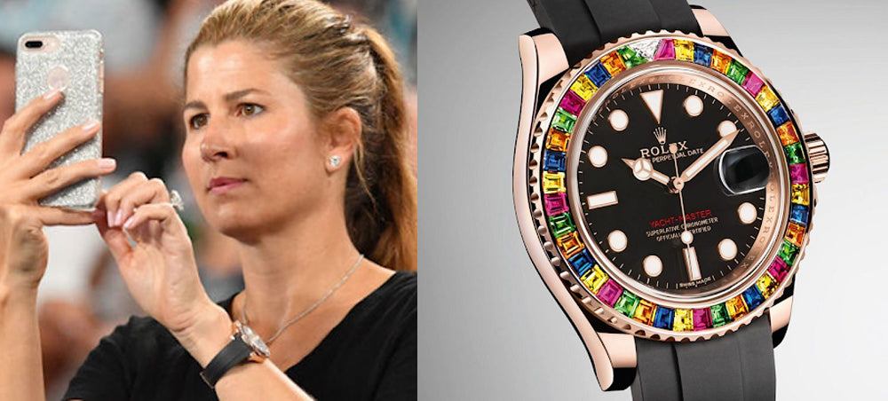 mirka federer and rolex yacht-master