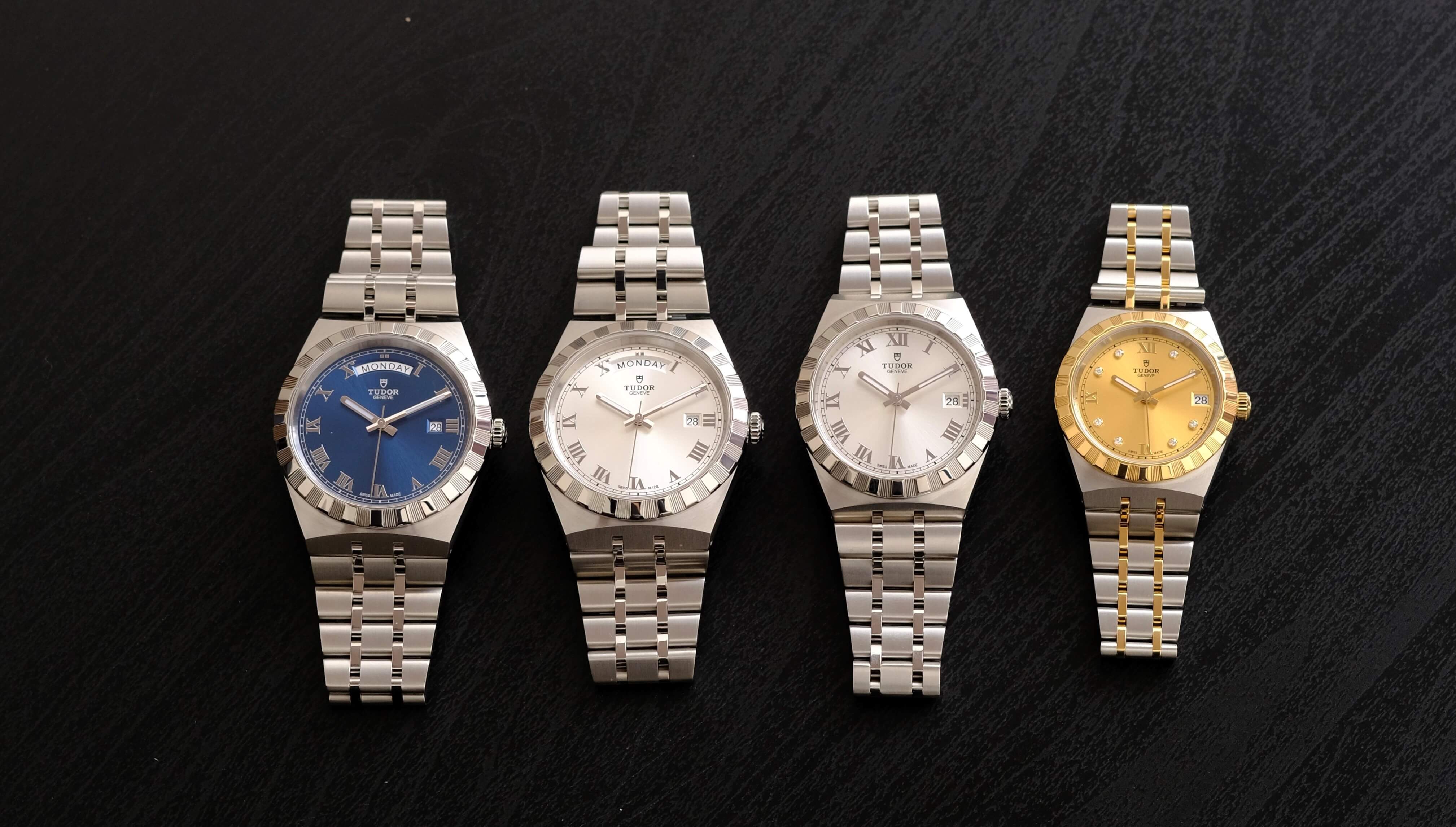 Tudor Royal in 41, 38, 34, and 28mm (various colors)