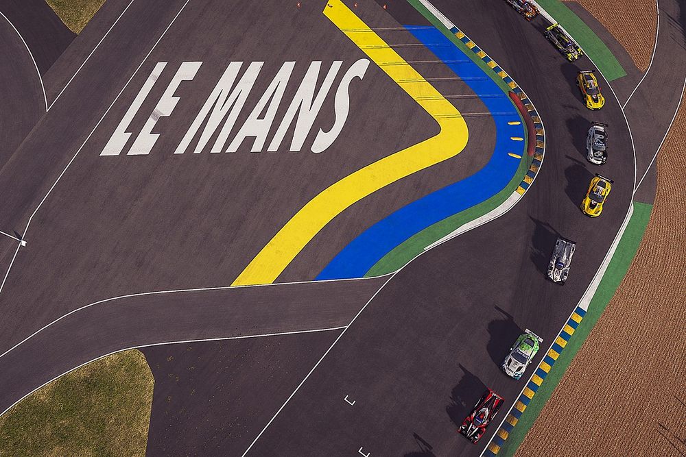 The colorful 24 Hours of Le Mans Racetrack in France.