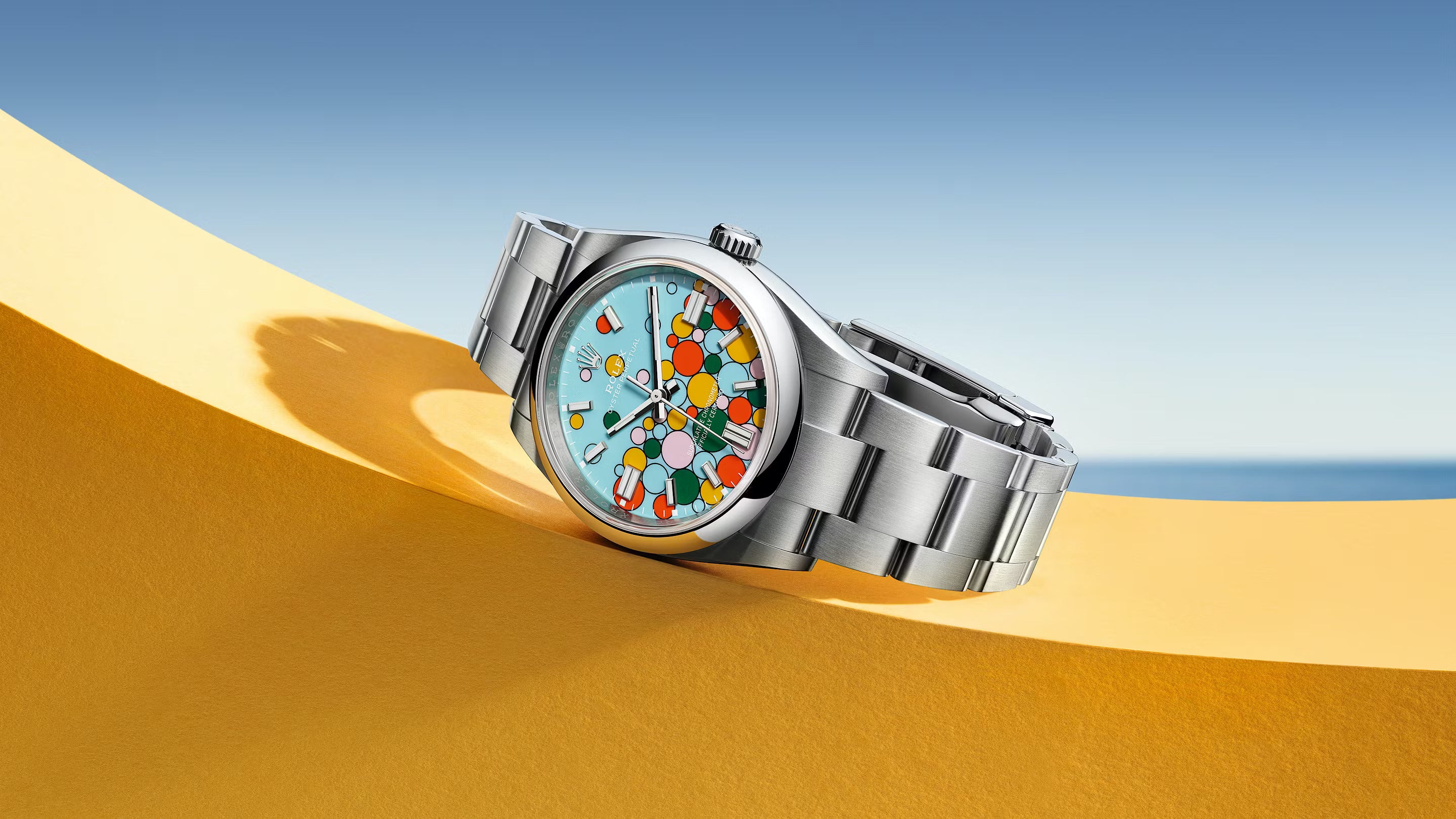 Rolex oyster Perpetual Bubble celebration dial