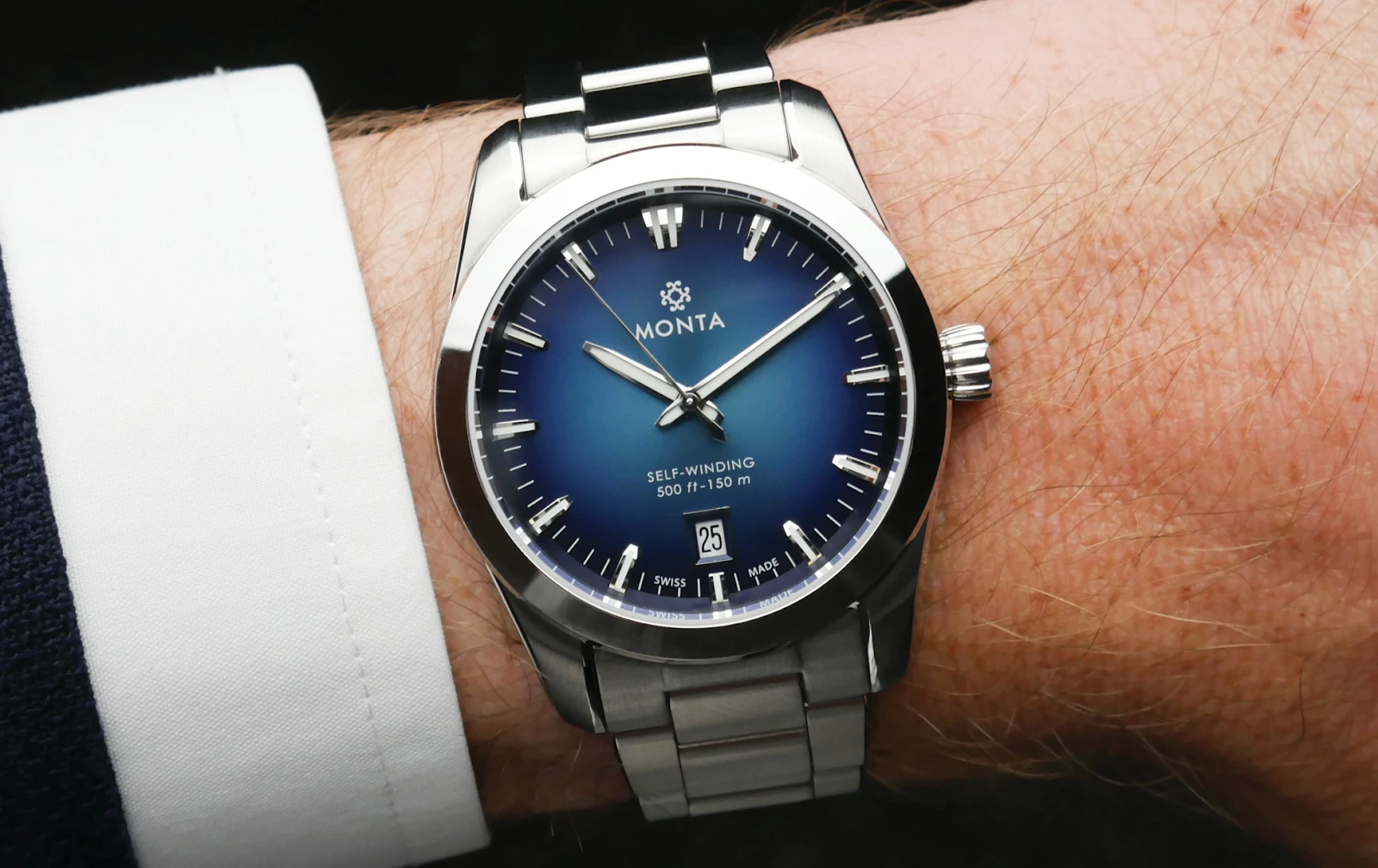 MONTA noble watch with blue dial