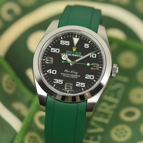 rolex air king green