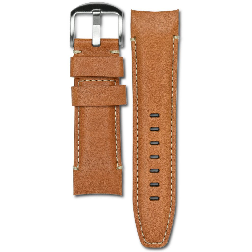 Curved End Leather Strap for Panerai Luminor 44mm Watch - Everest ...