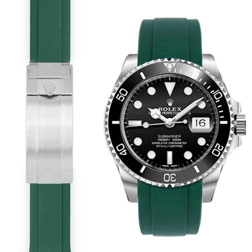 rolex green rubber strap