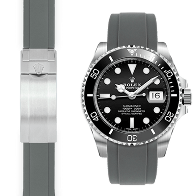 rolex rubber strap with clasp