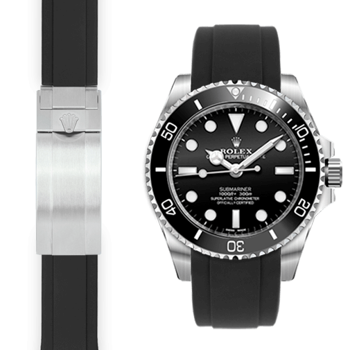 black rubber rolex strap