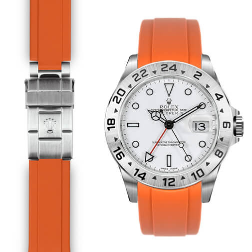 rolex explorer ii orange strap