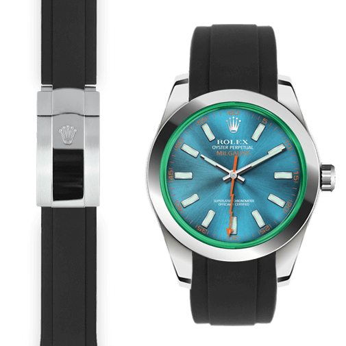 rolex milgauss with leather strap