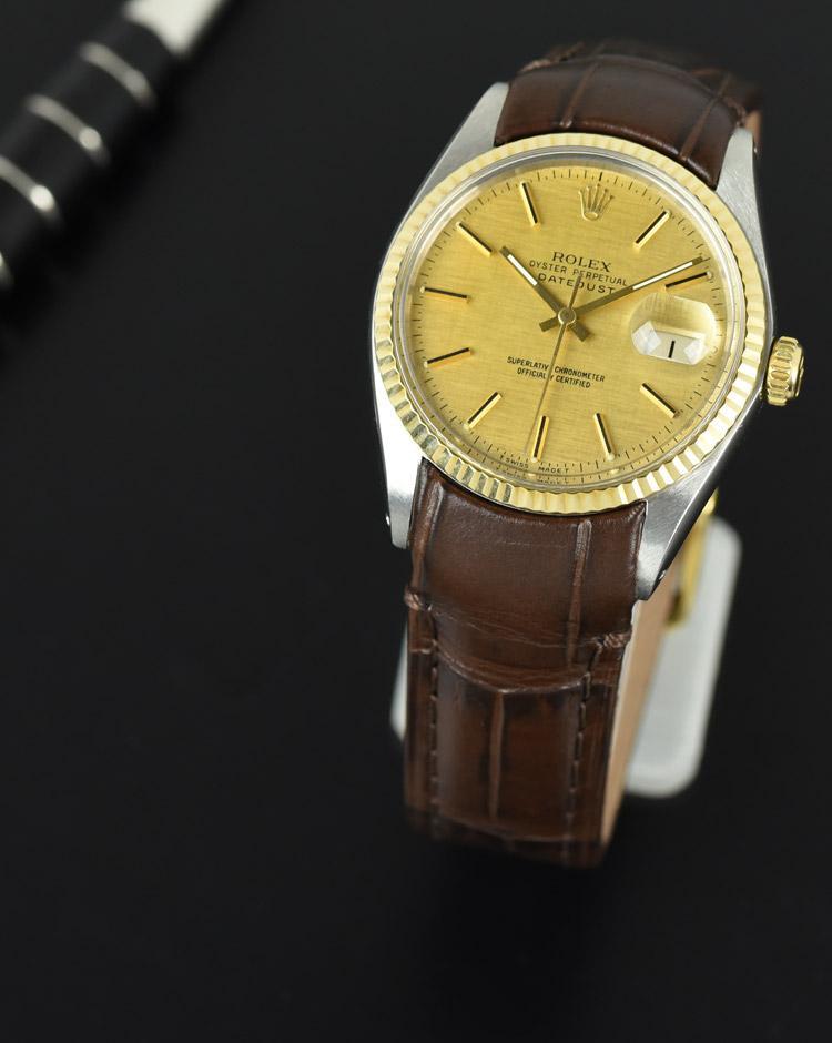 rolex datejust leather strap