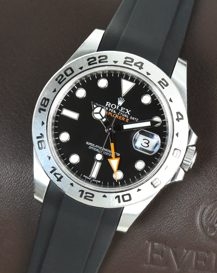 rolex explorer 2 rubber strap