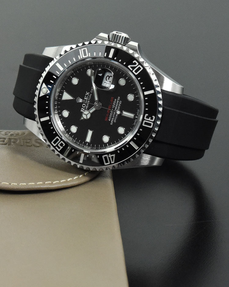 sea dweller 43 rubber strap