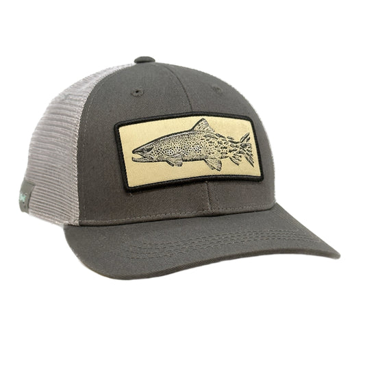 Fly Fishing Hat, Mountain Trout, Fishing Trucker Hat, Trout Fishing Hat, 10  Hat Options, Adjustable Snapback, Fly Fishing Gift