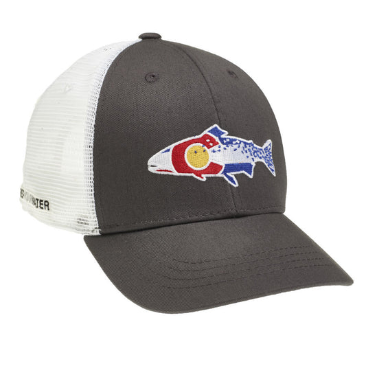 Rep Your Water Trucker Hat - Grizzly Trout