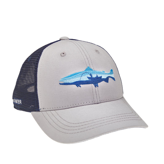 Rep Your Water Trucker Hat - Grizzly Trout